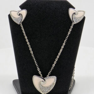 Silver Mina Necklace Set 92.5