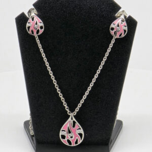 Silver Mina Necklace Set 92.5