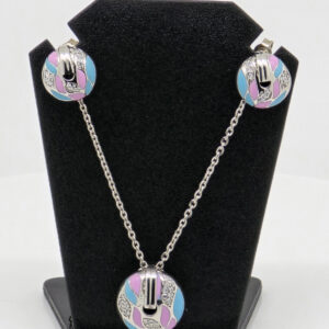 Silver Mina Necklace Set 92.5