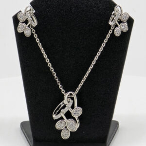 SILVER CAHIN PENDANT SET 92.5