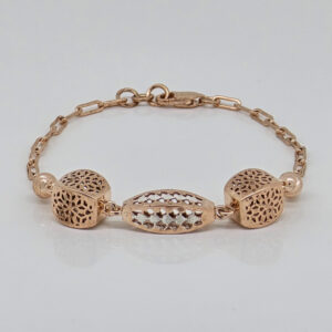 SILVER FANCY CHAIN BRACELET 92.5