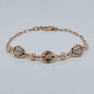 SILVER FANCY CHAIN BRACELET 92.5