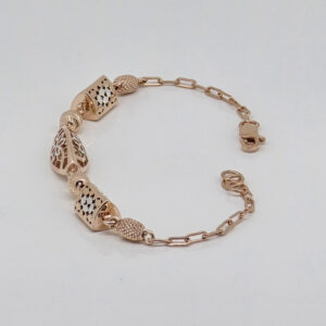 SILVER FANCY CHAIN BRACELET 92.5