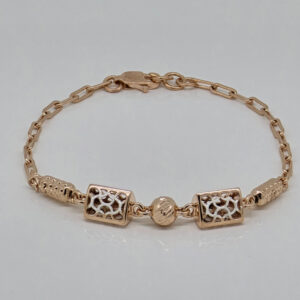 SILVER FANCY CHAIN BRACELET 92.5