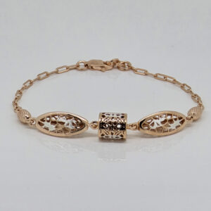 SILVER FANCY CHAIN BRACELET 92.5