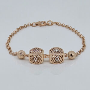 SILVER FANCY CHAIN BRACELET 92.5