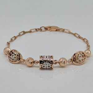 SILVER FANCY CHAIN BRACELET 92.5