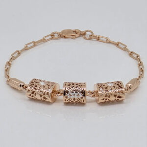 SILVER FANCY CHAIN BRACELET 92.5