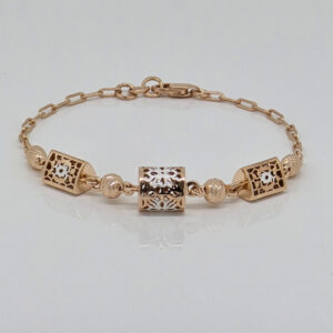 SILVER FANCY CHAIN BRACELET 92.5