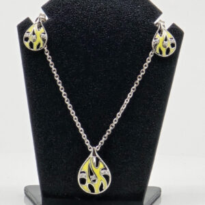 SILVER CAHIN PENDANT SET 92.5