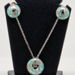 SILVER CAHIN PENDANT SET 92.5