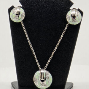 SILVER CAHIN PENDANT SET 92.5