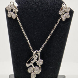 SILVER CAHIN PENDANT SET 92.5