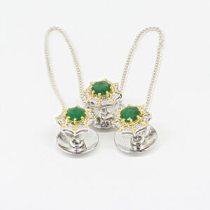 EMERALD SILVER BUTTON