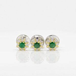 EMERALD SILVER BUTTON