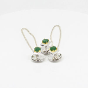 EMERALD SILVER BUTTON