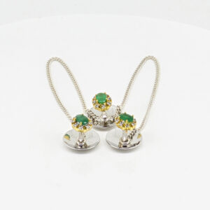 EMERALD SILVER BUTTON
