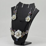 MOP PENDANT SET SILVER 92.5