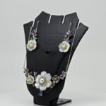 MOP PENDANT SET SILVER 92.5