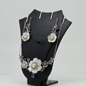 MOP PENDANT SET SILVER 92.5