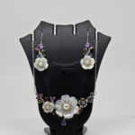 MOP PENDANT SET SILVER 92.5