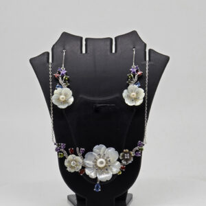 MOP PENDANT SET SILVER 92.5