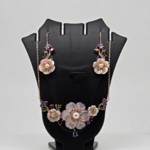 MOP PENDANT SET SILVER 92.5