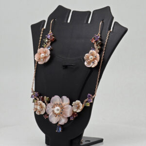 MOP PENDANT SET SILVER 92.5