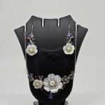 MOP PENDANT SET SILVER 92.5