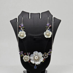 MOP PENDANT SET SILVER 92.5