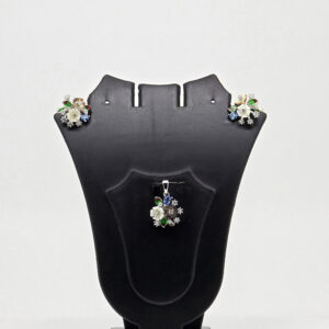 MOP PENDANT SET SILVER 92.5