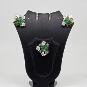 MOP PENDANT SET SILVER 92.5