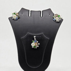 MOP PENDANT SET SILVER 92.5