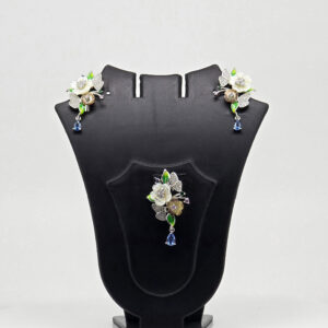 MOP PENDANT SET SILVER 92.5