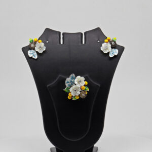 MOP PENDANT SET SILVER 92.5