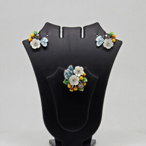 MOP PENDANT SET SILVER 92.5