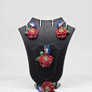 MOP PENDANT SET SILVER 92.5