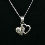 DOUBLE HEART PENDANT SILVER 92.5
