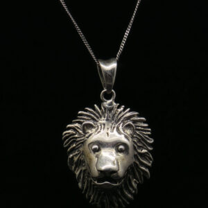 LION HEAD PENDANT SILVER 92.5