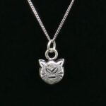 CAT KITTEN FACE PENDANT SILVER 92.5