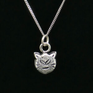 CAT KITTEN FACE PENDANT SILVER 92.5