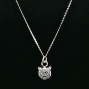 CAT KITTEN FACE PENDANT SILVER 92.5