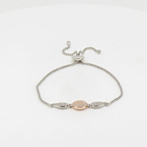 CZ  ADJUSTABEL BRACELET SILVER 92.5