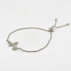 CZ  ADJUSTABEL BRACELET SILVER 92.5