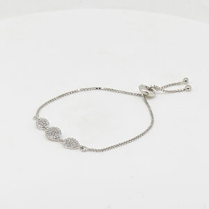 CZ  ADJUSTABEL BRACELET SILVER 92.5