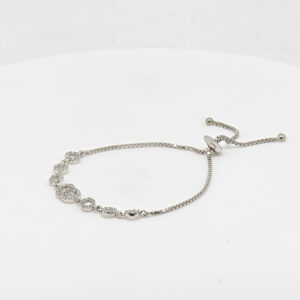 CZ  ADJUSTABEL BRACELET SILVER 92.5