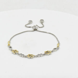 CZ  ADJUSTABEL BRACELET SILVER 92.5