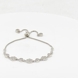 CZ  ADJUSTABEL BRACELET SILVER 92.5