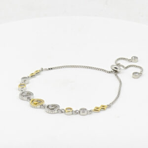 CZ  ADJUSTABEL BRACELET SILVER 92.5