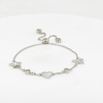 MOP CZ ADJUSTABEL BRACELET SILVER 92.5